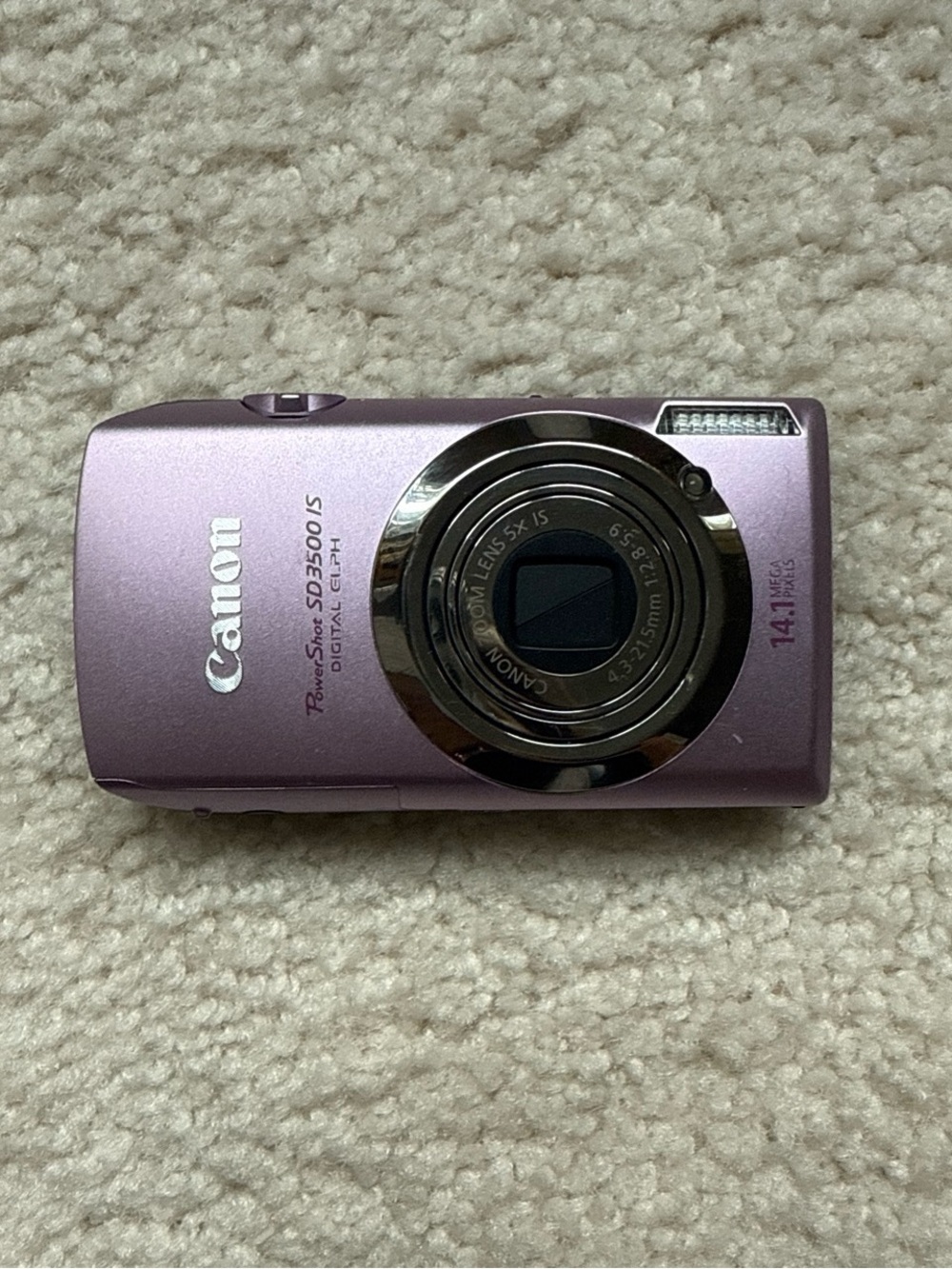 Canon PowerShot SD3500 IS Compact Digital Camera - Lavender Pink